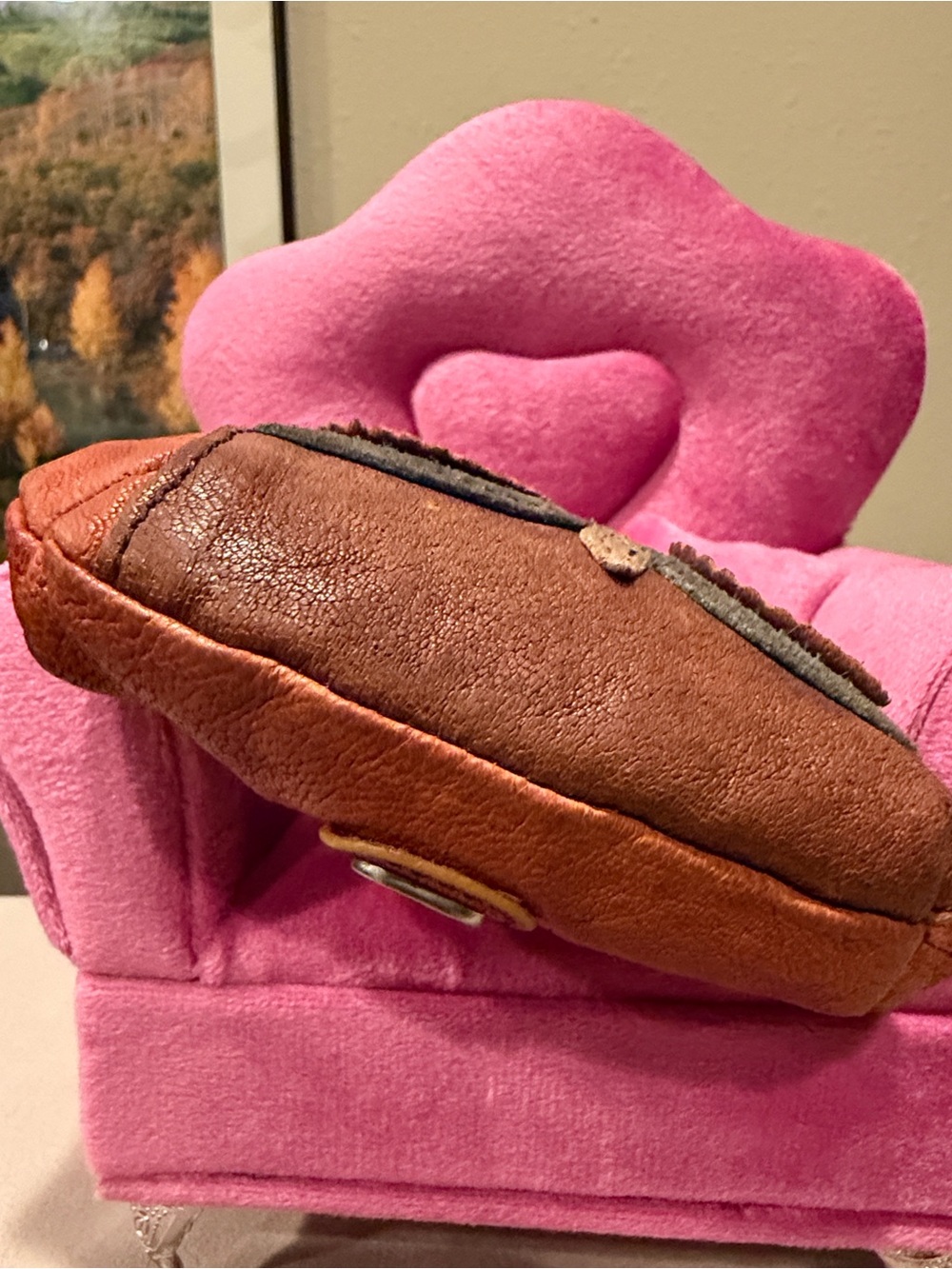 Fossil Rare Owl Kiss-Lock Leather Coin Purse - Picture 7 of 8